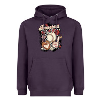 Plum checkered retro baseball Heavyweight Hoodie - MaliasSmallBusiness