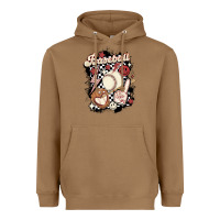 Toasted Coconut checkered retro baseball Heavyweight Hoodie - MaliasSmallBusiness