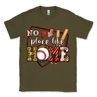Army Green no place like home baseball Classic Tee - Jasminsmagicworld