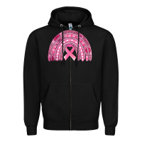 Black breast cancer awareness rainbow Zipper Hoodie - Jasminsmagicworld