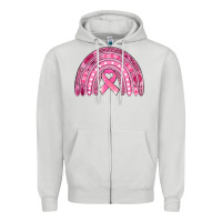 Dove Grey breast cancer awareness rainbow Zipper Hoodie - Jasminsmagicworld