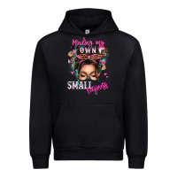 Black minding my own small business messy bun Urban Hoodie - texasbilliewilder