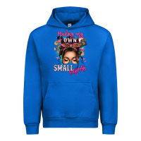 Cobalt minding my own small business messy bun Urban Hoodie - texasbilliewilder