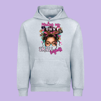 Minding My Own Small Business Messy Bun Urban Hoodie Designed By Texasbilliewilder