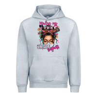 Heather Grey minding my own small business messy bun Urban Hoodie - texasbilliewilder
