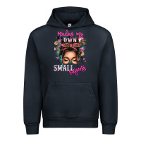 Navy minding my own small business messy bun Urban Hoodie - texasbilliewilder