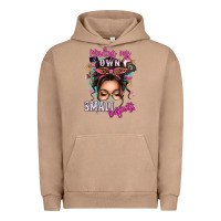 Pigment Burro minding my own small business messy bun Urban Hoodie - texasbilliewilder