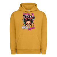 Pigment Peanut Butter minding my own small business messy bun Urban Hoodie - texasbilliewilder