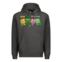 Charcoal Heather st. patrick's day god says you are Premium Hoodie - Artiststas