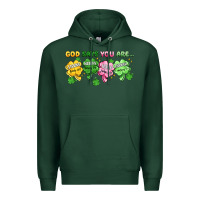 Sports Green st. patrick's day god says you are Premium Hoodie - Artiststas