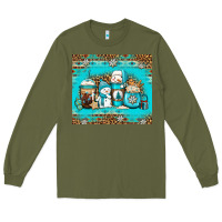 Army Green winter snowman coffee Long Sleeve Tee - Jasminsmagicworld