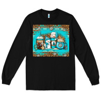 Black winter snowman coffee Long Sleeve Tee - Jasminsmagicworld