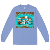 Colony Blue winter snowman coffee Long Sleeve Tee - Jasminsmagicworld