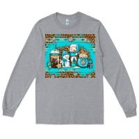 Heather Grey winter snowman coffee Long Sleeve Tee - Jasminsmagicworld