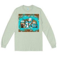 Matcha winter snowman coffee Long Sleeve Tee - Jasminsmagicworld
