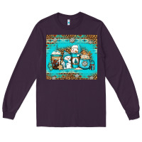 Plum winter snowman coffee Long Sleeve Tee - Jasminsmagicworld