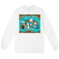 White winter snowman coffee Long Sleeve Tee - Jasminsmagicworld