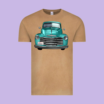 Western Truck Front View Vintage Tee Designed By Fadigitalartstudio