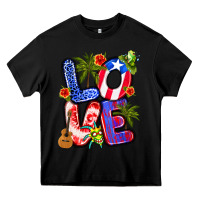 Black puerto rico love Heavy Core Tee - Artiststas