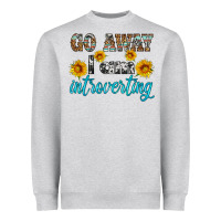 Heather Grey go away i am introvering Heavyweight Sweatshirt - HRA Design Shop