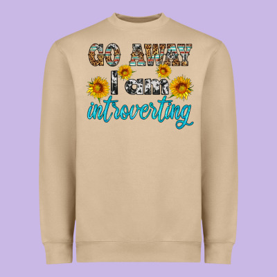 Go Away I Am Introvering Heavyweight Sweatshirt Designed By Hra Design Shop