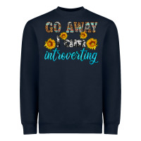 Navy go away i am introvering Heavyweight Sweatshirt - HRA Design Shop