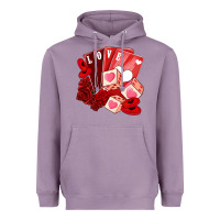 Lavender valentines day feeling lucky Heavyweight Hoodie - NancyCooperArtShop