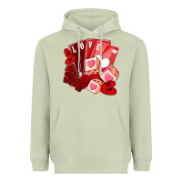 Matcha valentines day feeling lucky Heavyweight Hoodie - NancyCooperArtShop