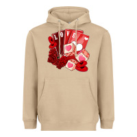 Mushroom valentines day feeling lucky Heavyweight Hoodie - NancyCooperArtShop