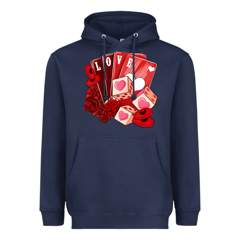 Valentines Day Feeling Lucky Heavyweight Hoodie by NancyCooperArtShop | Teevron