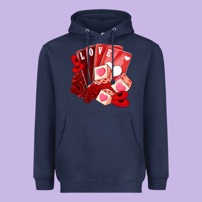 Valentines Day Feeling Lucky Heavyweight Hoodie Designed By Nancycooperartshop