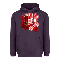 Plum valentines day feeling lucky Heavyweight Hoodie - NancyCooperArtShop