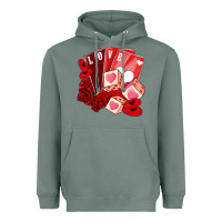 Sage valentines day feeling lucky Heavyweight Hoodie - NancyCooperArtShop