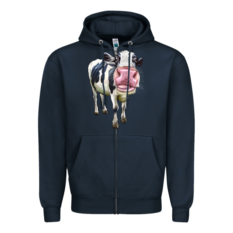 Cute Holstein Zipper Hoodie by LillyAllenDesigns | Teevron