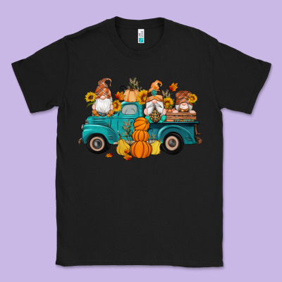 Fall Gnomes Truck Pumpkin Sunflowers Classic Tee Designed By Artiststas