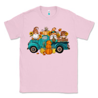 Bubblegum Pink fall gnomes truck pumpkin sunflowers Classic Tee - Artiststas