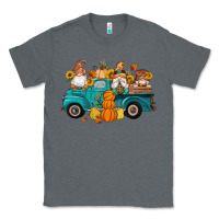 Charcoal Heather fall gnomes truck pumpkin sunflowers Classic Tee - Artiststas