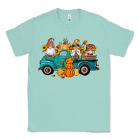 Seafoam fall gnomes truck pumpkin sunflowers Classic Tee - Artiststas