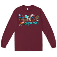 Burgundy nurse squad Long Sleeve Tee - BundleAndBundleShop