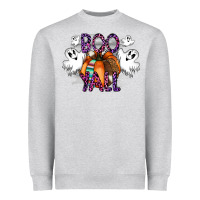 Heather Grey Boo yall Heavyweight Sweatshirt - CowhideDigitalArt