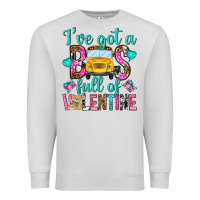 Dove Grey ive got a bus full of valentine Premium Sweatshirt - NancyCooperArtShop