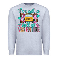 Heather Grey ive got a bus full of valentine Premium Sweatshirt - NancyCooperArtShop