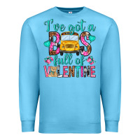 Ocean Blue ive got a bus full of valentine Premium Sweatshirt - NancyCooperArtShop