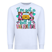White ive got a bus full of valentine Premium Sweatshirt - NancyCooperArtShop