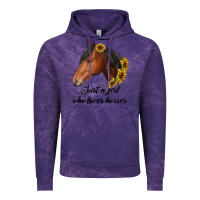 Cloud Purple just a girl who loves horses Vintage Hoodie - RanaPortraitStore