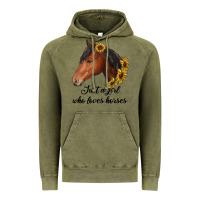 Vintage Olive just a girl who loves horses Vintage Hoodie - RanaPortraitStore
