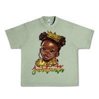 Oil Green juneteenth black girl Urban Heavy Tee - HRA Design Shop