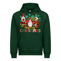 Forest Green merry christmas gnome truck Urban Hoodie - texasbilliewilder