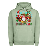 Pigment Oil Green merry christmas gnome truck Urban Hoodie - texasbilliewilder