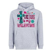 Heather Grey jesus is my valentine Heavyweight Hoodie - NancyCooperArtShop